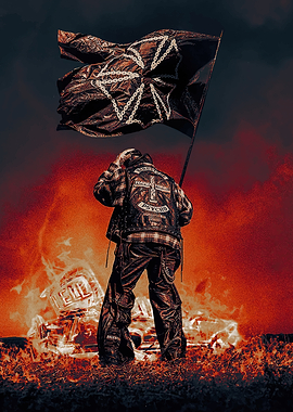 Hardstone Psycho Flag Bearer in Flames