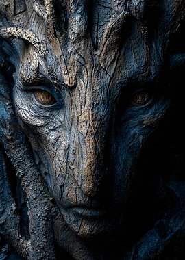 Mystical Tree Spirit Face