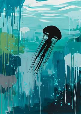 Abstract Jellyfish Painting