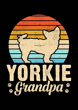 Yorkie Grandpa Dog Lover