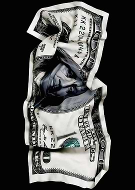 Crumpled One Hundred Dollar Bill