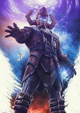 Galactus and Silver Surfer Cosmic Encounter