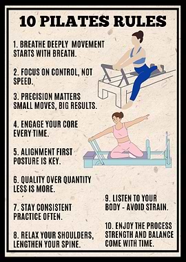 10 Pilates Rules Poster