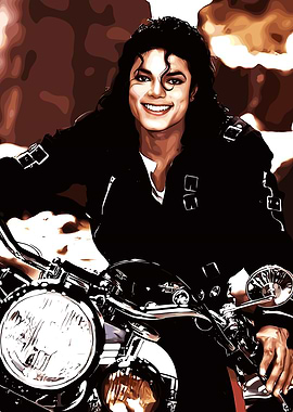 Michael Jackson - on Motorcycle