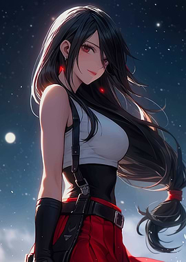 Tifa Lockhart Anime Style Portrait