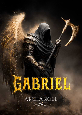 Gabriel Archangel with Golden Axe