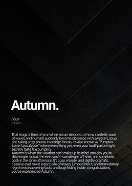 Autumn Definition Text Art