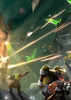 Deep Rock Galactic: Intense Combat Scene