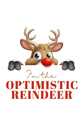 Optimistic Reindeer Cartoon Illustration