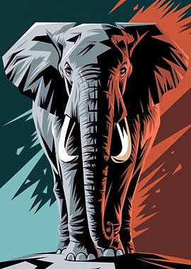 Stylized Elephant Illustration