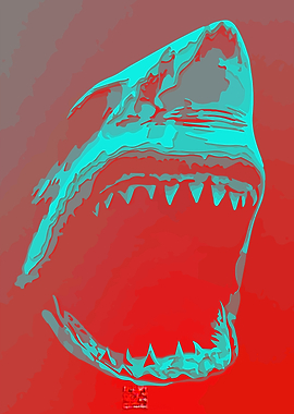Shark Jaw Abstract Art