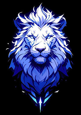 Blue Lion Digital Art