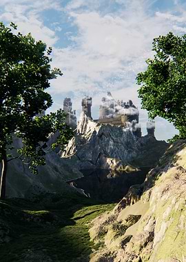 Mountain Castle Landscape
