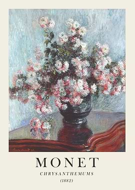 Monet Chrysanthemums (1882) Painting