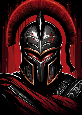 Spartan Warrior Illustration