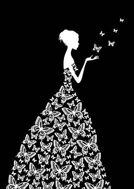 Butterfly Dress Silhouette