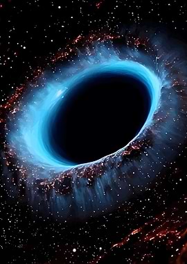 Blue Black Hole in Space