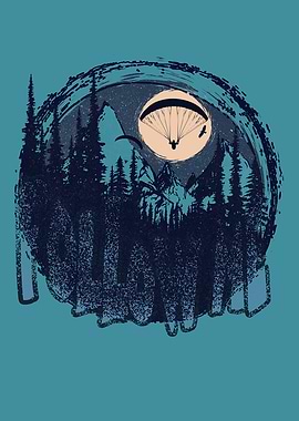 Paragliding Adventure in Mountain Landscape