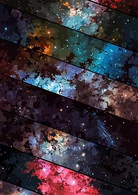 Colorful Galaxy Stripes