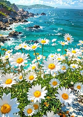 Daisies by the Sea