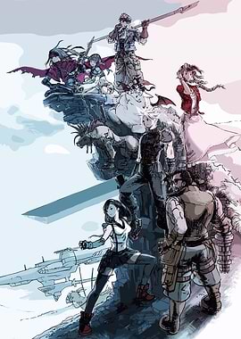 Final Fantasy VII Group Illustration