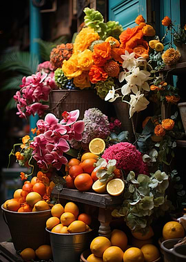 Floral and Citrus Still Life