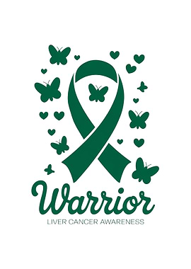 Liver Cancer Awareness Warrior Ribbon