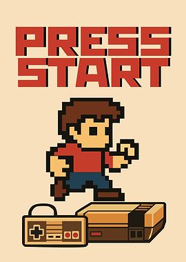 Retro Gaming Pixel Art Illustration