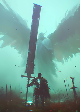 Warrior with Angelic Figure