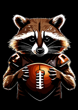 Raccoon Football - Player Illustration