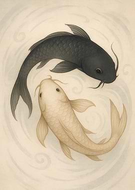 Yin Yang Koi Fish