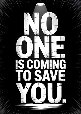 Inspirational Text Art: No One