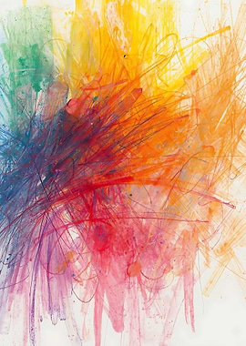 Colorful Abstract Scribble Art