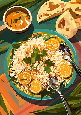 Delicious Indian Food Still Life