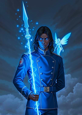 Blue Guardian with Fairy Companion