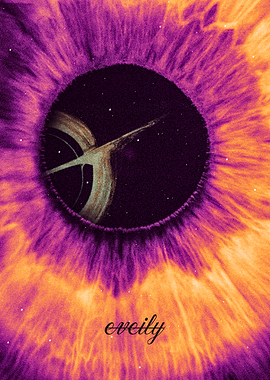 Eye with Saturn and Stars