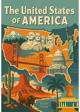 United States of America Travel Poster