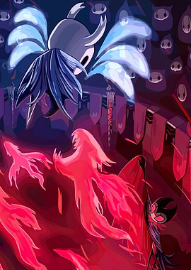 Hollow Knight Boss Battle Illustration