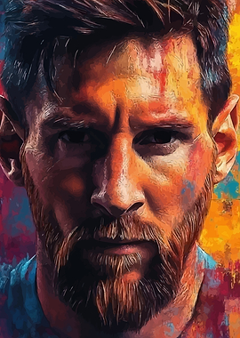 Lionel Messi Portrait - Digital Art