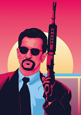 Man with Rifle Retro