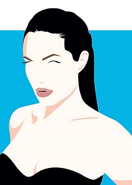 Angelina Jolie Minimalist Portrait