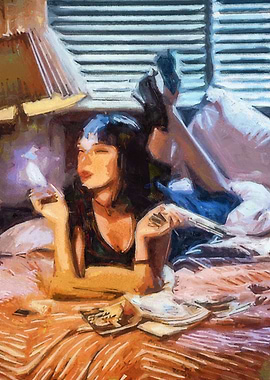 Uma Thurman Pulp Fiction Painting