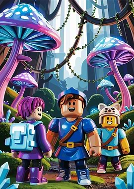 Roblox Characters in a Fantasy Forest