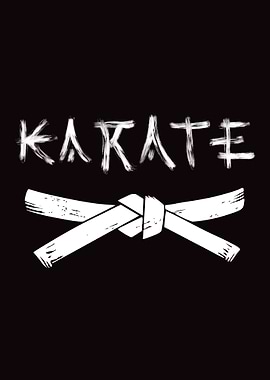 Karate Belt on Black Background