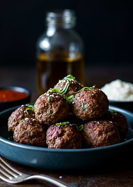 Pile of Meatballs with Toppings