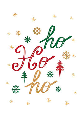 Festive Ho Ho Ho Christmas Design