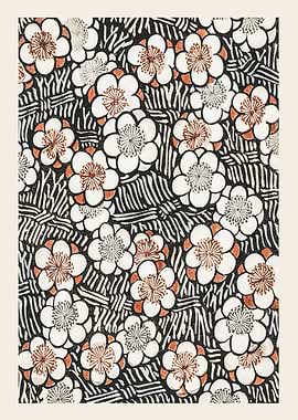 Floral Pattern with White Flowers