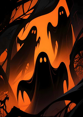 Spooky Ghosts in the Night