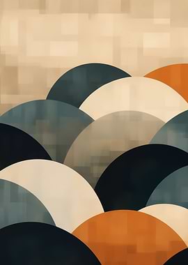 Geometric Semicircle Art