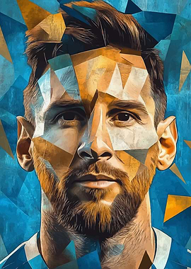 Lionel Messi Abstract Portrait